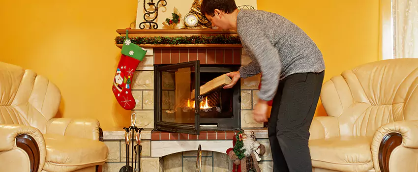 Rusted Metal Fireplace Restoration in Caledonia, Wisconsin